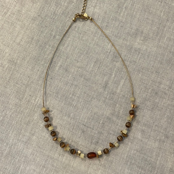 Lia Sophia Jewelry - Lia Sophia neutral stone gold necklace